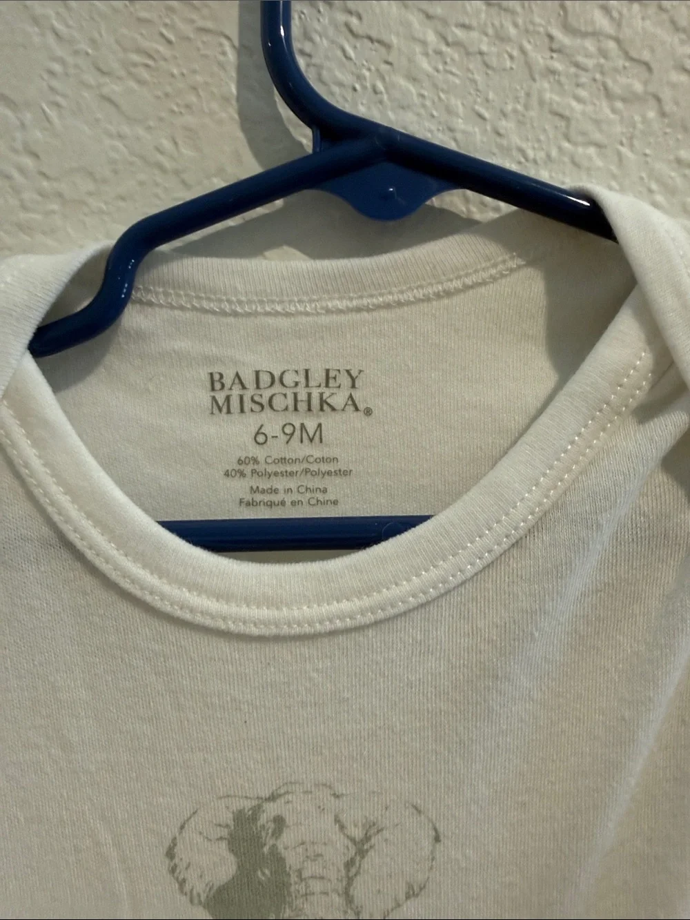 Badgley Mischka White 'Wild and Free' Infant One-Piece with Printed Leggings